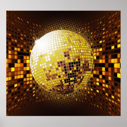 Poster Discothèque : Lumières Vintages. (Devant)