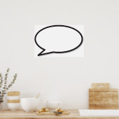 Poster Discours Bubble Comédie Livre Art Moderne Pop Cult (Cuisine)