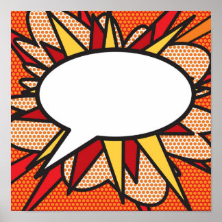 Poster Discours Bubble Comédie Livre Flash Art moderne Po