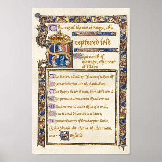 Poster Discours "Cette île sensible" - Richard II (Devant)