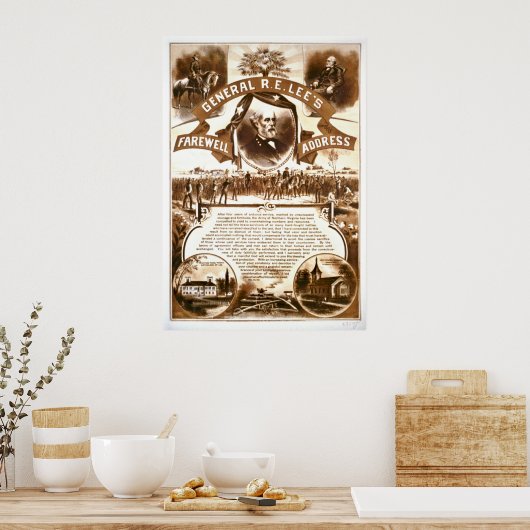 Poster Discours d'adieu de Lee 1865 (Cuisine)