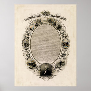 Poster Discours d'adieu de Washington (1856)