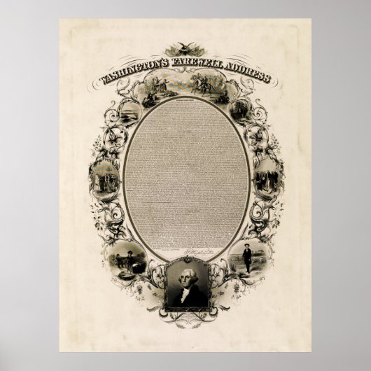 Poster Discours d'adieu de Washington (1856) (Devant)
