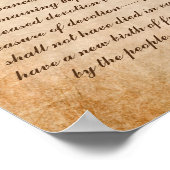 Poster Discours de Gettysburg par Abraham Lincoln (Coin)