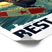 Poster Discours Left Coast, Best Coast avec surf cool Be (Coin)