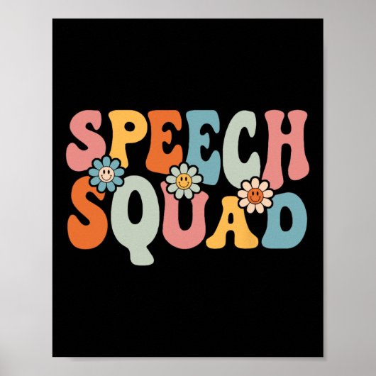 Poster Discours Squad Fun Byck To School Teachers Student (Devant)
