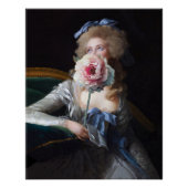 Poster Discrète avec pivoine rose (Devant)