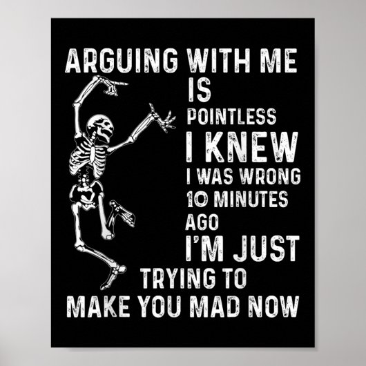 Poster Discuter avec moi est inutile, je savais que j'ava (Devant)