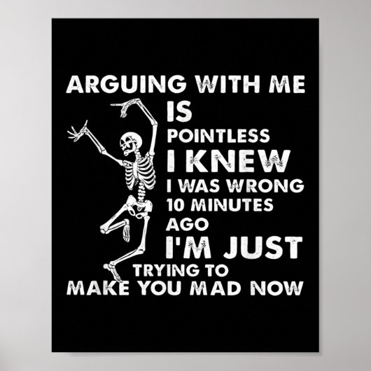 Poster Discuter avec moi est inutile, je savais que j'ava (Devant)