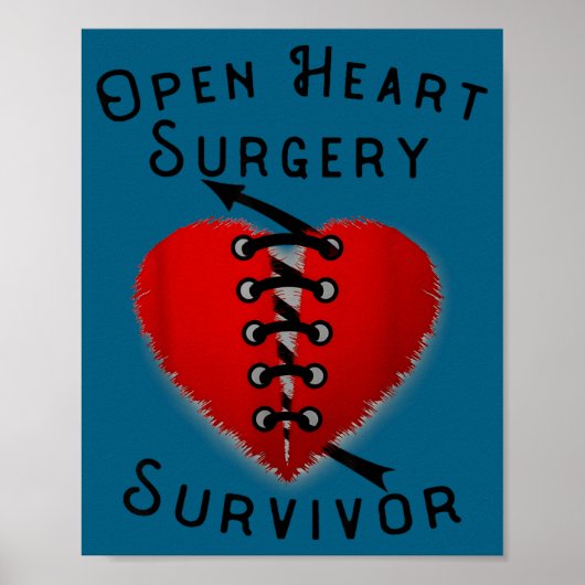 Poster Disease Awareness Open Heart Surgery Survivor Ed H (Devant)