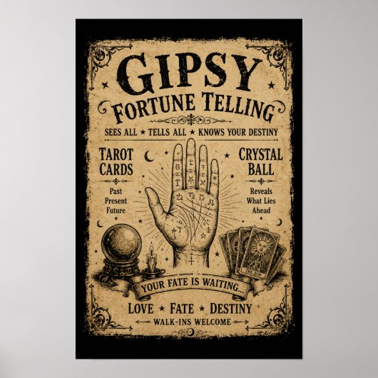 Poster Diseur de bonne aventure gitan Prop de Halloween v (Devant)