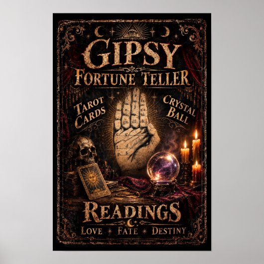 Poster Diseur de bonne aventure gitan Prop de Halloween v (Devant)