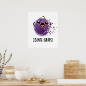 Poster Disinte-grape Funny Désintégration Grape Pun (Cuisine)