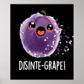 Poster Disinte-grape Funny Grape Pun Dark BG (Devant)