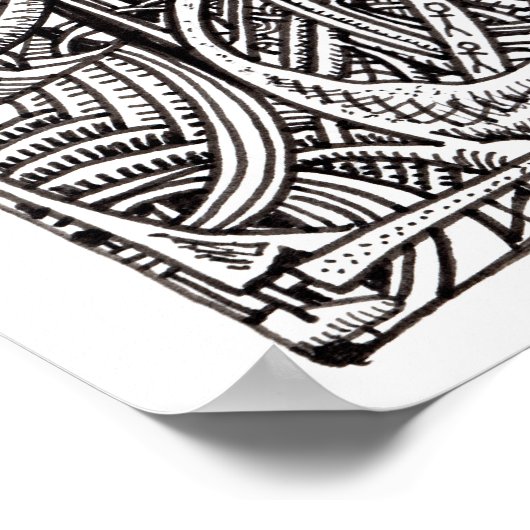 Poster Disjonction, Dessin d'encre (Coin)