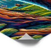 Poster Disk Golf Bigfoot dans les bois (Coin)