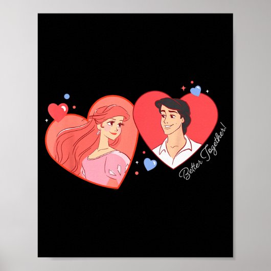 Poster Disney Princesse Ariel & Eric Saint-Valentin B (Devant)