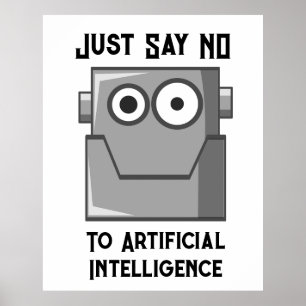 Poster Disons Non à l'Intelligence Artificielle