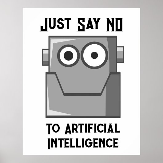 Poster Disons Non à l'Intelligence Artificielle (Devant)