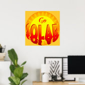 Poster Disparaissent l'affiche à énergie solaire (Bureau à domicile)