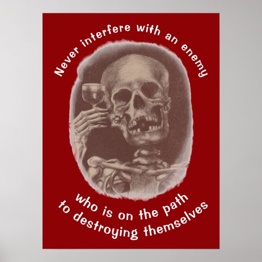 Poster Disparition narcissique du squelette sur la force (Devant)