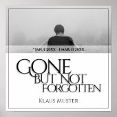 Poster Disparu mais pas oublié - Clair (Devant)