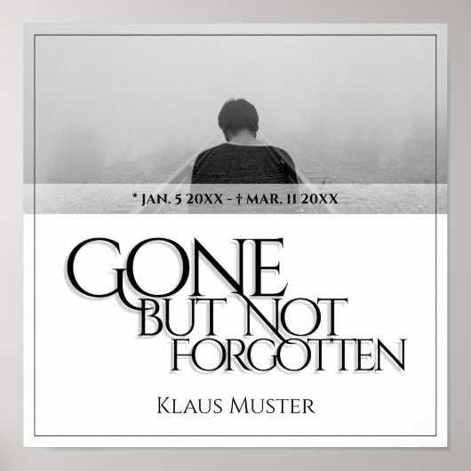 Poster Disparu mais pas oublié - Clair (Devant)