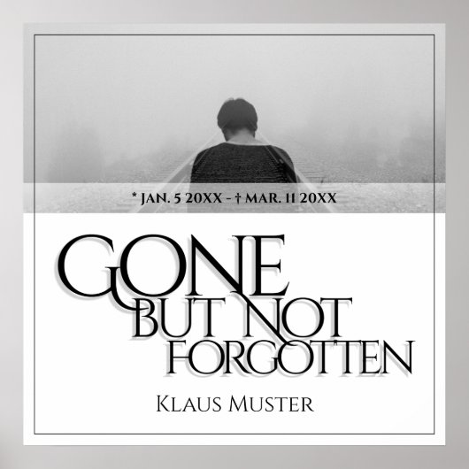 Poster Disparu mais pas oublié - Clair (Devant)