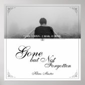 Poster Disparu mais pas oublié - Classique (Devant)