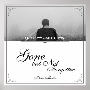 Poster Disparu mais pas oublié - Classique