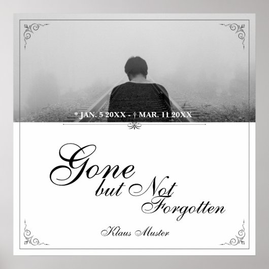 Poster Disparu mais pas oublié - Classique (Devant)