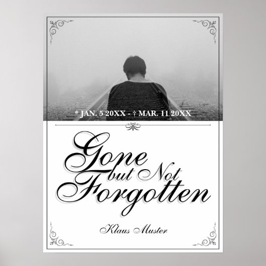 Poster Disparu mais pas oublié - Classique (Devant)