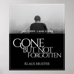Poster Disparu mais pas oublié - Sombre