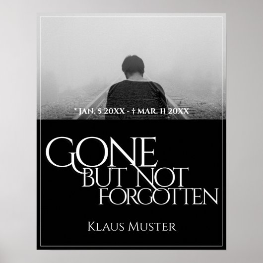 Poster Disparu mais pas oublié - Sombre (Devant)