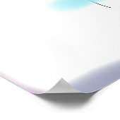 Poster Disposé sur un Arrière - plan blanc (Coin)