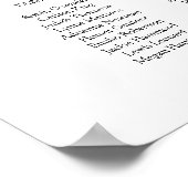 Poster Disposition de mariage à l'écriture calligraphique (Coin)