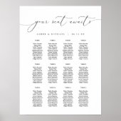 Poster Disposition de mariage à l'écriture calligraphique (Devant)
