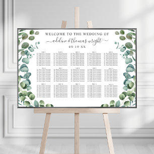 Poster Disposition de sièges de mariage avec une végétati