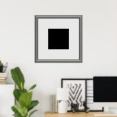 Poster disposition du cadre d'image argent (Bureau à domicile)