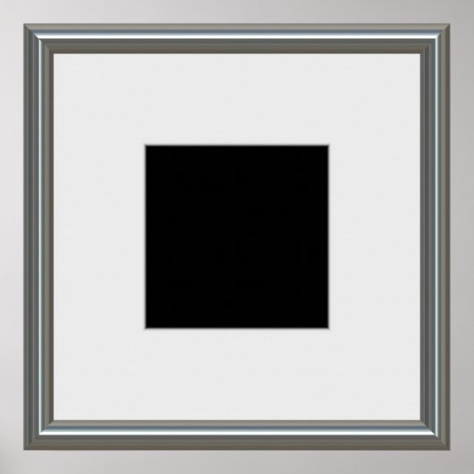 Poster disposition du cadre d'image argent (Devant)