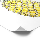 Poster Disposition ensoleillée : ananas (Coin)