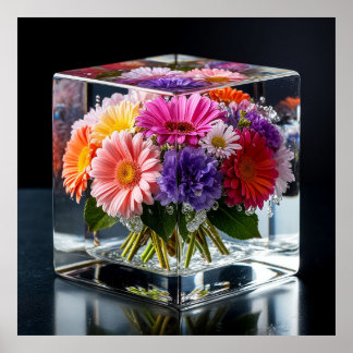 Poster Disposition Florale Vibrante