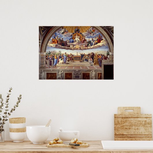 Poster Disputation du Saint Sacrement par Raphael (Cuisine)