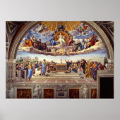 Poster Disputation du Saint Sacrement par Raphael (Devant)