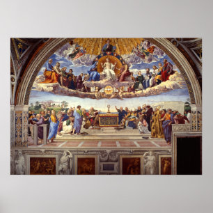 Poster Disputation du Saint Sacrement par Raphael