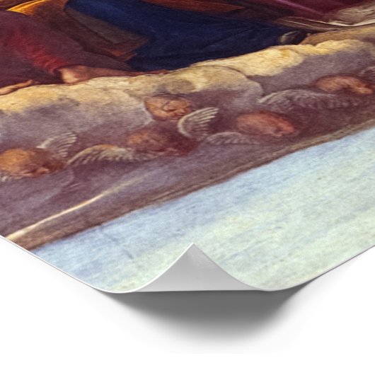 Poster Disputation du Saint Sacrement par Raphael (Coin)