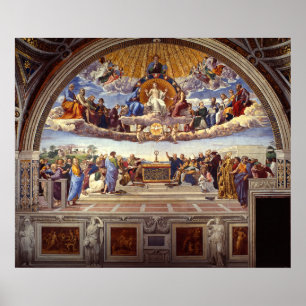 Poster Disputation du Saint Sacrement par Raphael