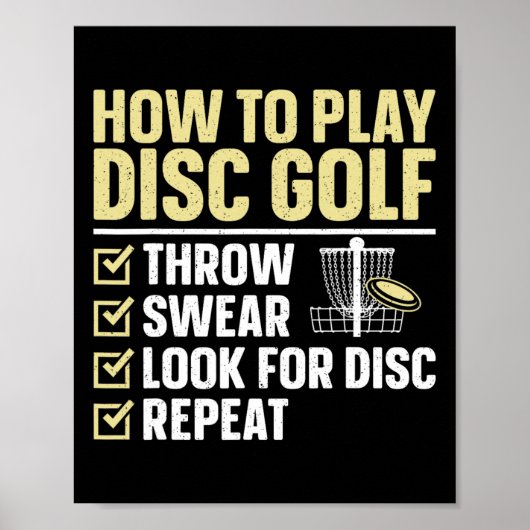 Poster Disque cool Golf Art Pour Hommes Femmes Disque Gol (Devant)
