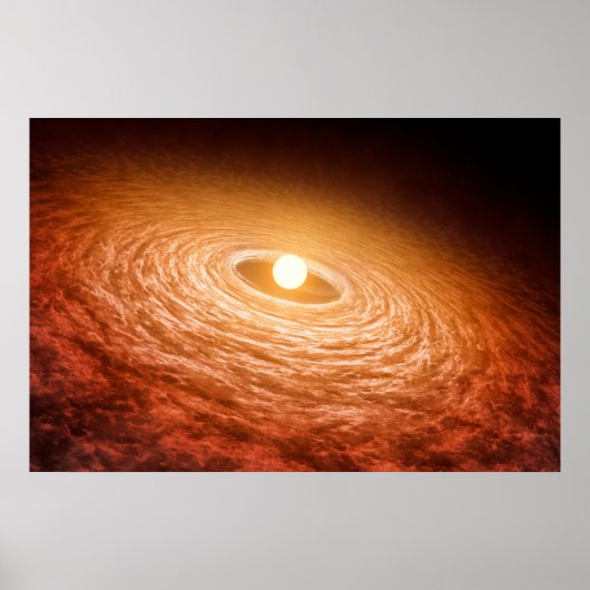 Poster Disque De Matériel Autour De Star Fu Orionis. (Devant)