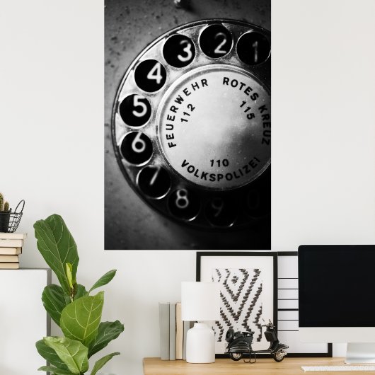 Poster Disque de sélection téléphonique (Bureau à domicile)